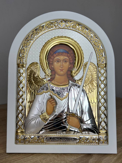 Ангел Хранитель, арочная, белое дерево, 175х225