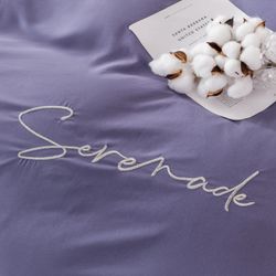 Комплект постельного белья Однотонный Сатин «Фиолетовая симфония»