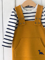 Комплект "Дино" лонгслив с комбинезоном из футера для мальчика