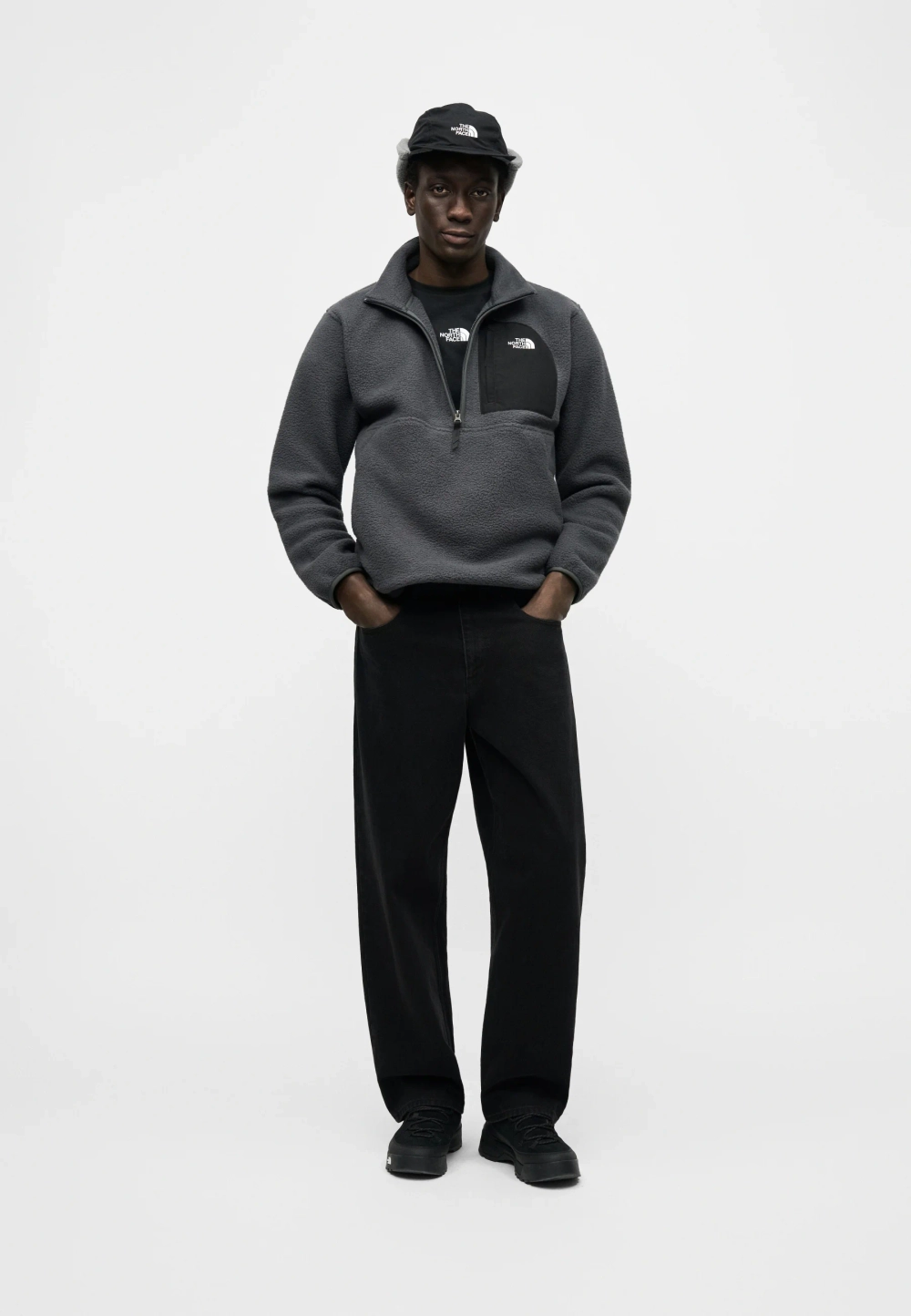 Мужская юмиори с застежкой-молнией The North Face 1/4 asphalt grey/black