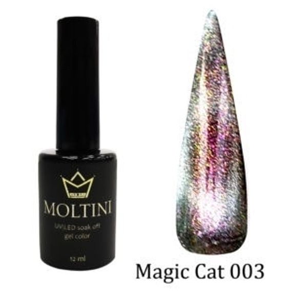 Гель-лак кошачий глаз Moltini Magic Cat 003, 12 ml