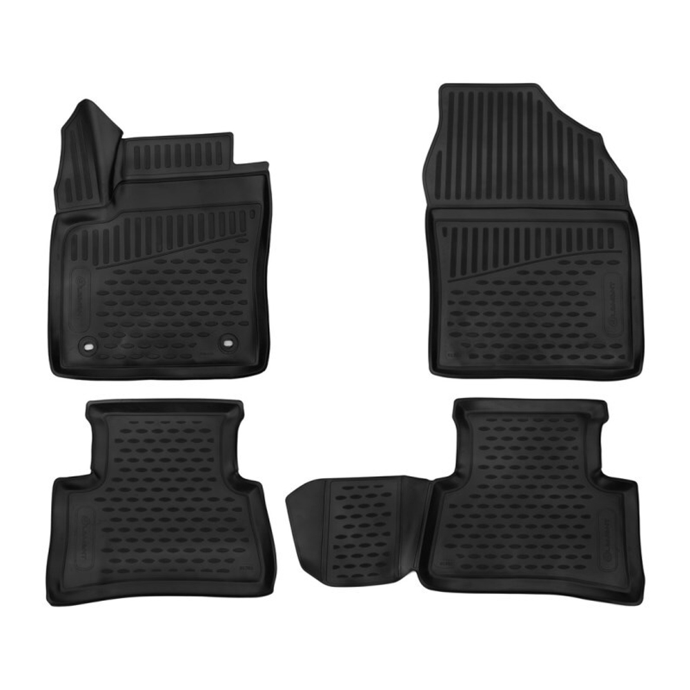 Коврики 3D в салон Toyota C-HR, 2017-&gt;, хэтчбек, 2WD, 4 шт. (полиуретан) ELEMENT3D01701210K