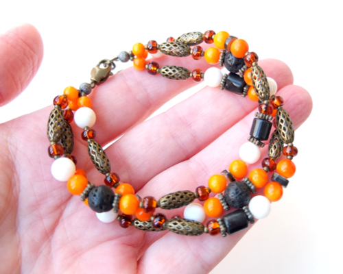 браслет из коралла и перламутра (б-2010)