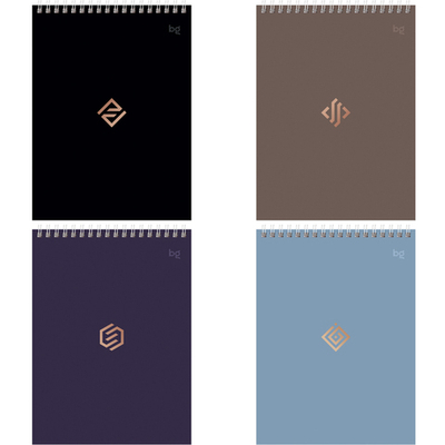 Блокнот  BG "Моноколор. Классика" на спирали, А5, 40 листов в клетку