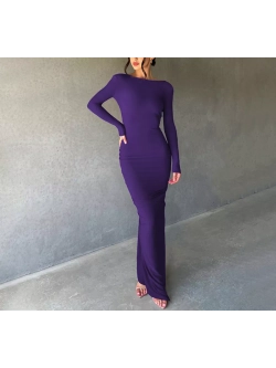 Платье вечернее макси с драпировкой