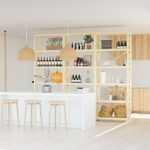 Стеллаж деревянный напольный Юск из массива сосны 6 полок