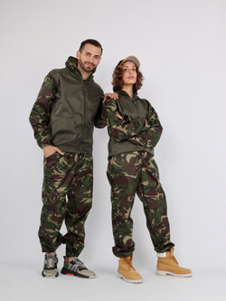 Костюм для активного отдыха Prival Ветровлагозащитный, женский, хаки + кмф Кукла