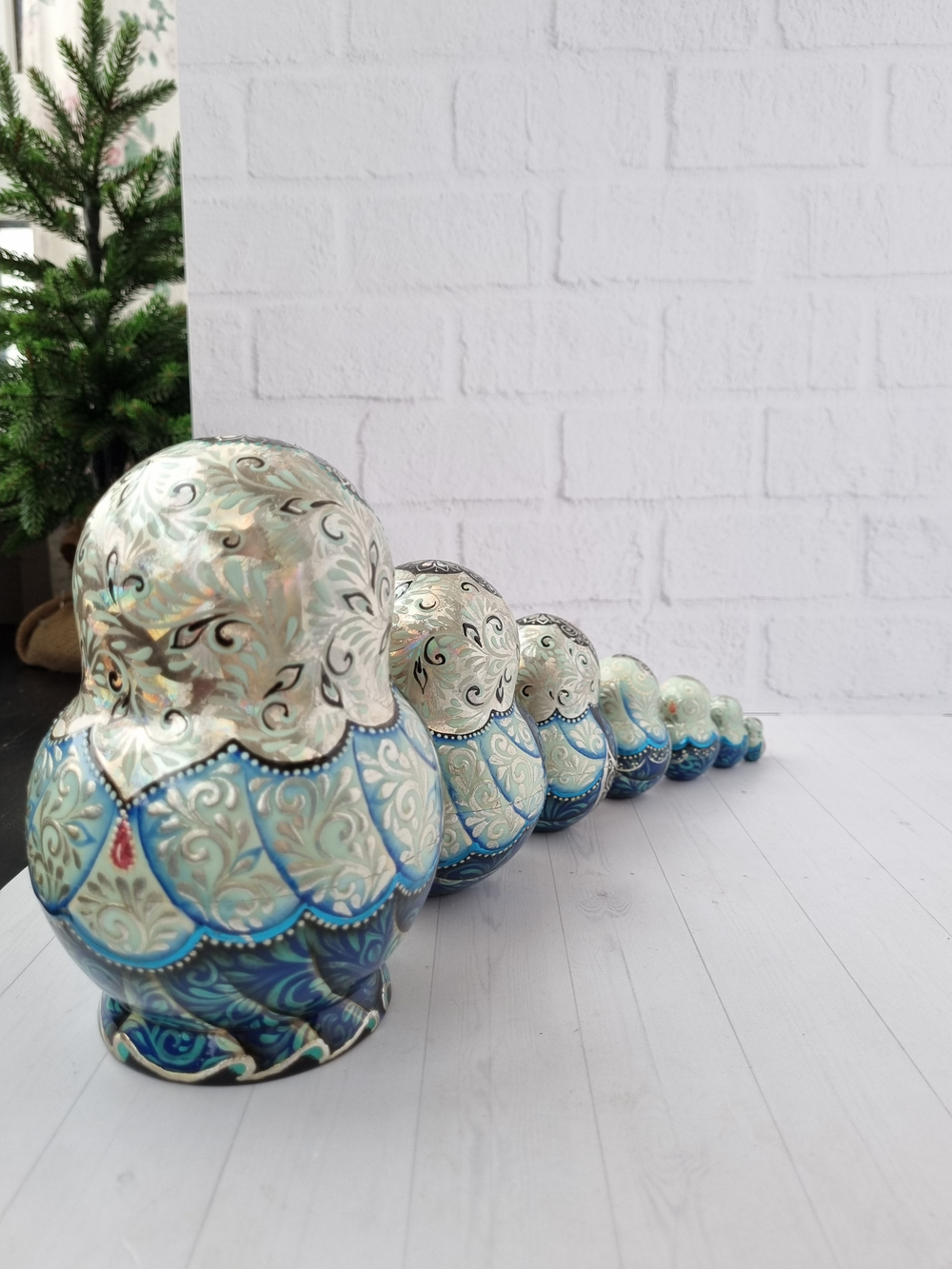 Матрёшка "Русская зима" 7мест 17см