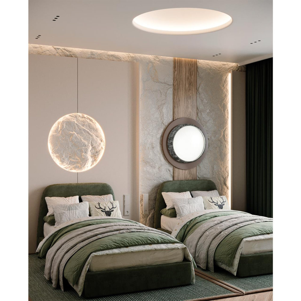 7639/DL COLOR SN 137 Светильник пластик/черн. мрамор LED 48Вт 4000K D410 IP43 MRAMO BLACK