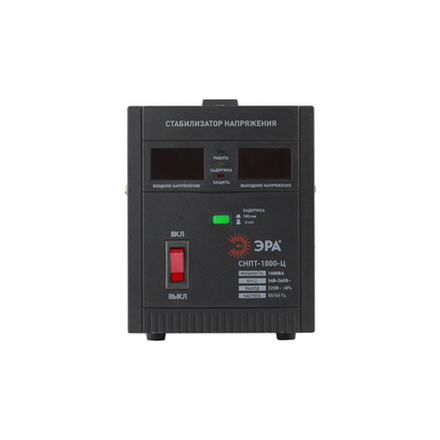 СНПТ-1000-Ц ЭРА Стабилизатор напряжения переносной, ц.д., 140-260В/220/В, 1000ВА