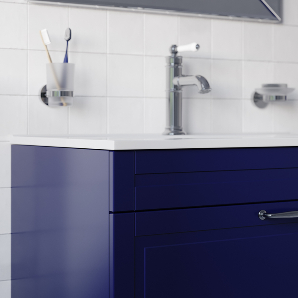 Тумба с умывальником IDDIS Oxford, напольная, 80 см, синий, OXF80N0i95K