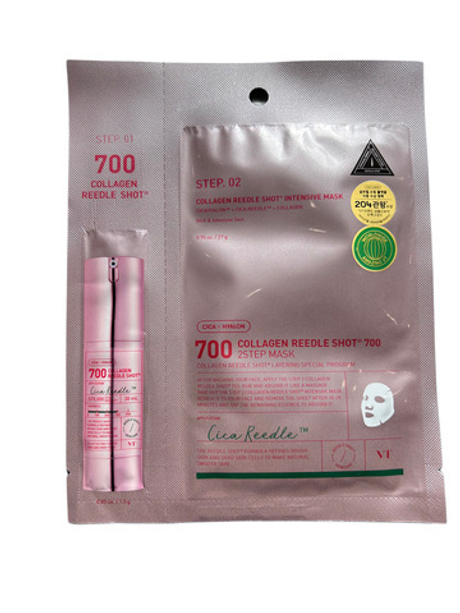 Тканевая маска с микроиглами и коллагеном VT Cosmetics Collagen Reedle Shot 700 2Step 1,5 г+23 г