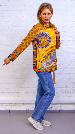 Трикотажный жакет "Мозаики Эльзаса", по мотивам  мозаик из Аббатства Мон-Сент-Одиль