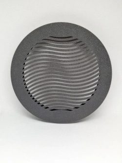 Решетка вентиляции с фланцем D100 мм (цвет: серый бетон)