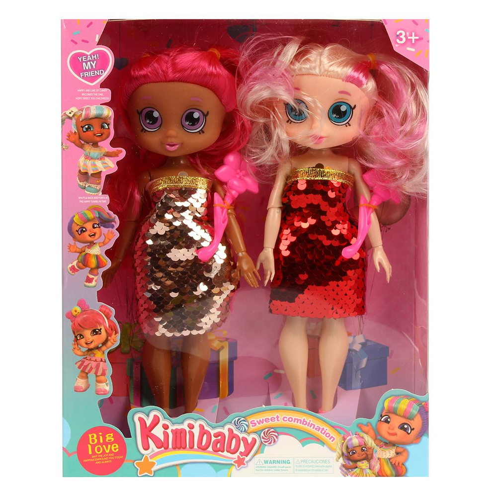 Кукла тип Модница 2шт на шарнирах 25см, коробка 194