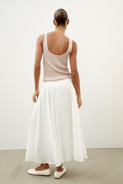 ZARA ТОП В РУБЧИК С КРУЖЕВОМ, ТЕЛЕСНО-РОЗОВЫЙ