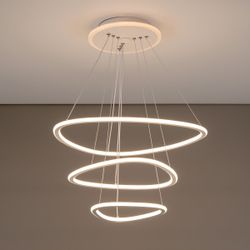 Citilux Неон Смарт CL731A330E RGB Умная подвесная люстра Белая