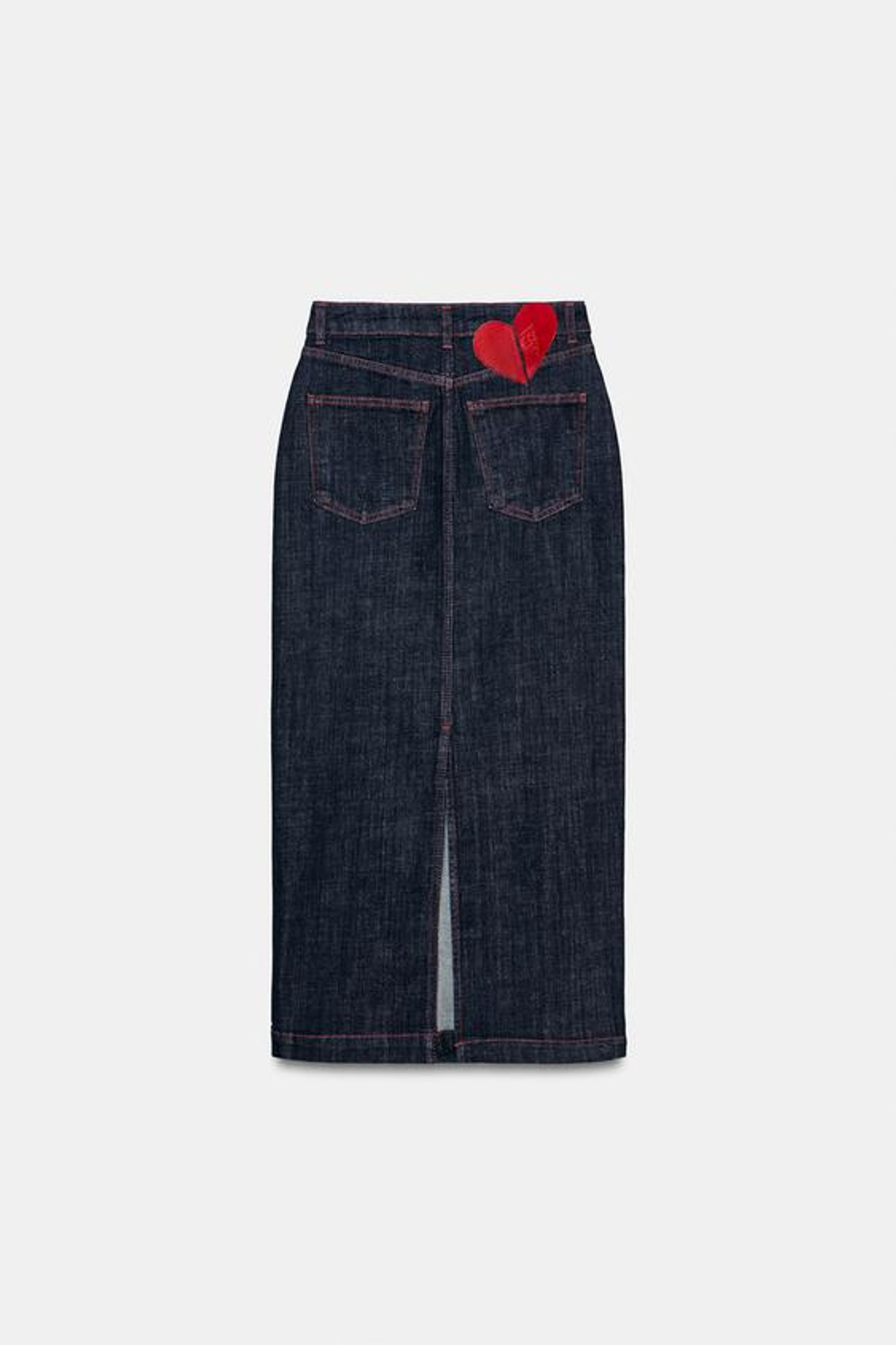 ZARA ДЖИНСОВАЯ ЮБКА МИДИ Z1975, СИНИЙ