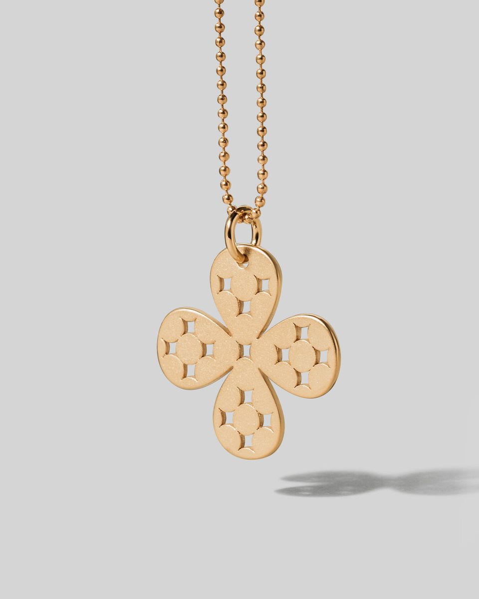Цепочка Pitted Flower Golden