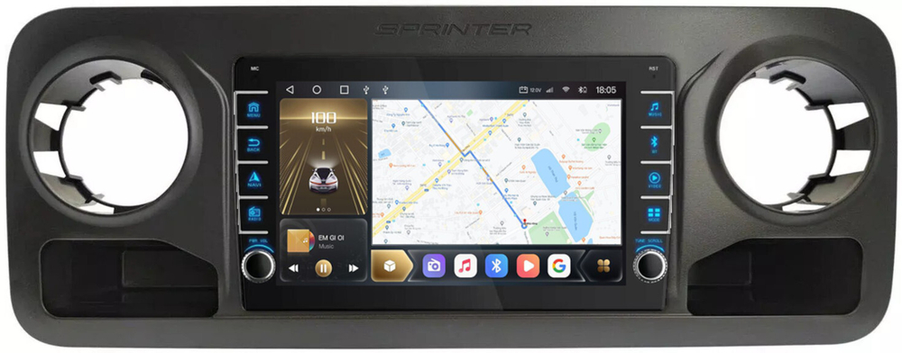 Магнитола для Mercedes-Benz Sprinter 2018-2024+ - Carmedia SF-1021 Android 12, TS10,  CarPlay, 4G SIM-слот