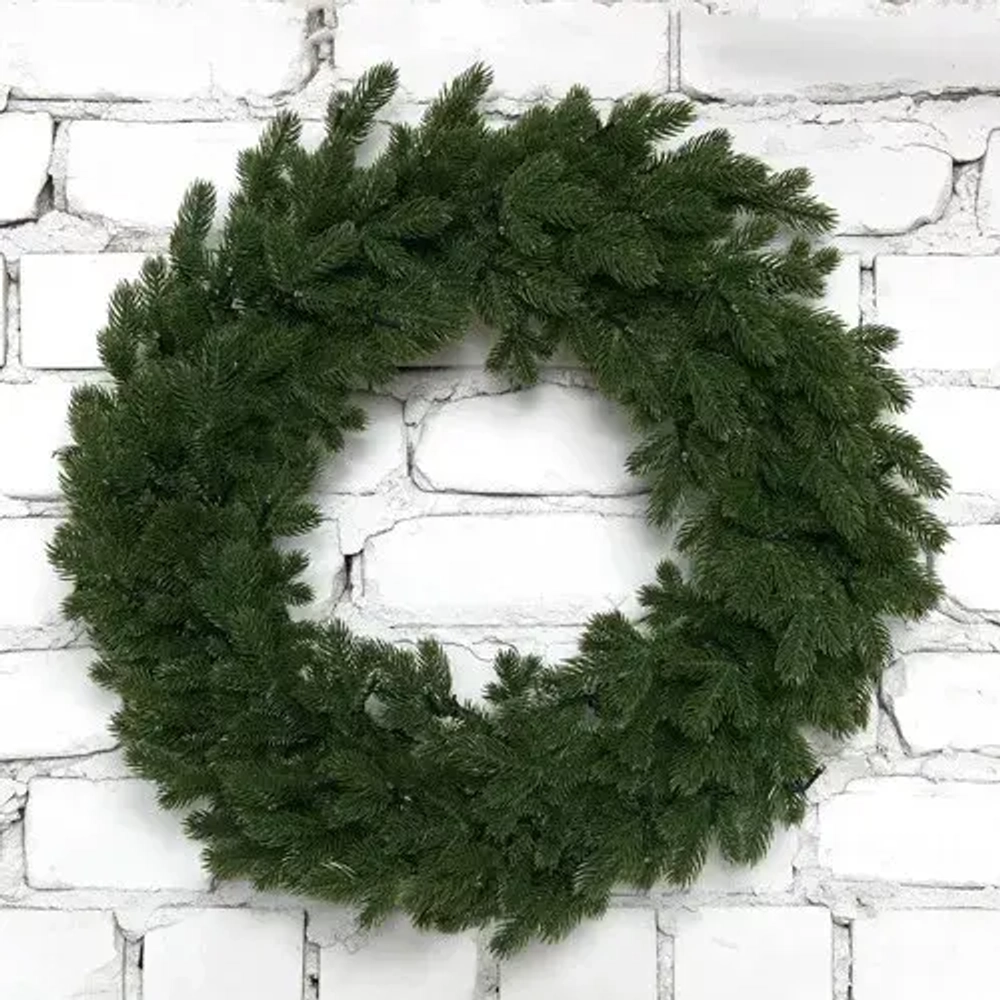 Рождественский венок Чарующий 60 см., 100% литая хвоя, ЕлкиТорг (52101)