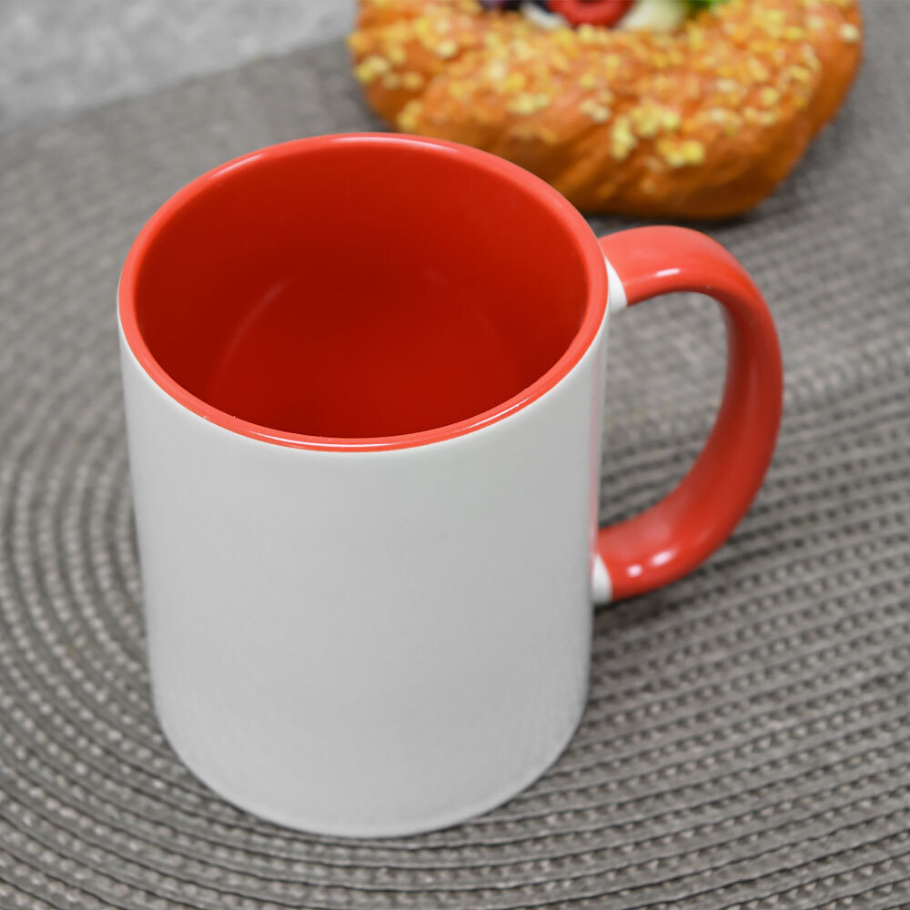 Кружка 330мл красная сублимация, 8644