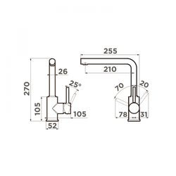 Кухонный смеситель Omoikiri Nakagawa-C