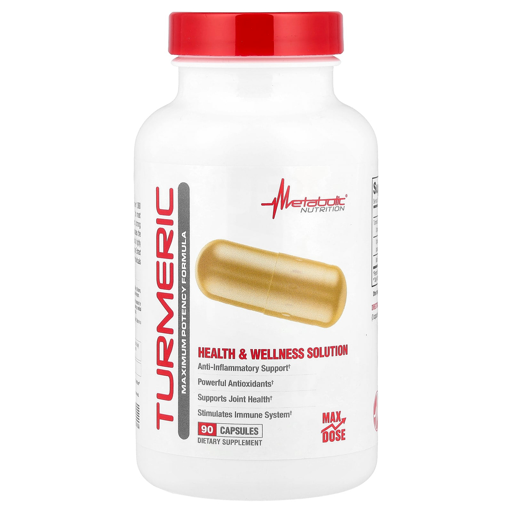 Metabolic Nutrition, Куркума, 90 капсул