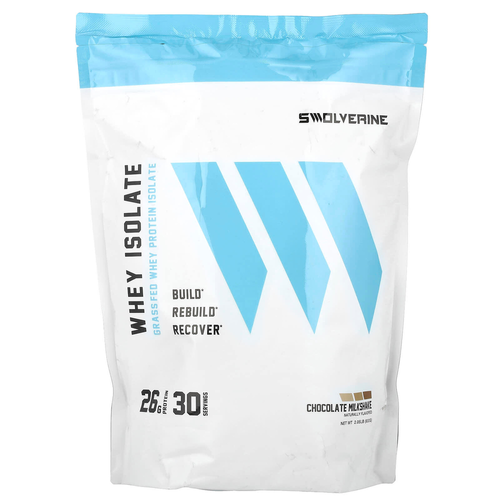 Swolverine, Изолят сыворотки, шоколадный молочный коктейль, 930 г (2,05 фунта)