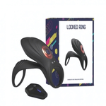 Эрекционная насадка с вибрацией Rosyland Locked Ring (Цвет: черный)