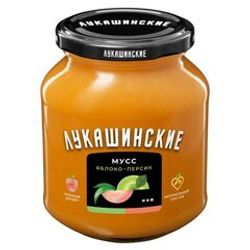 МУСС ЛУКАШИНСКИЕ 370 ГР ЯБЛОЧНО -ПЕРСИКОВЫЙ СТ/Б