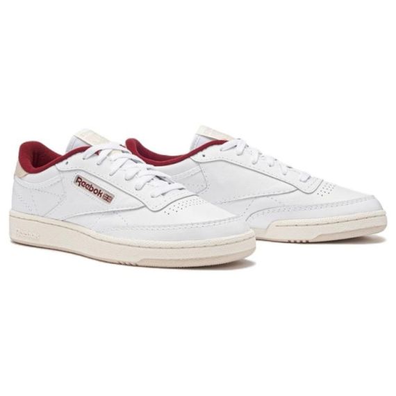 Кроссовки reebok Club C Series для скейтборда Низкие Белые и красные Юнисекс