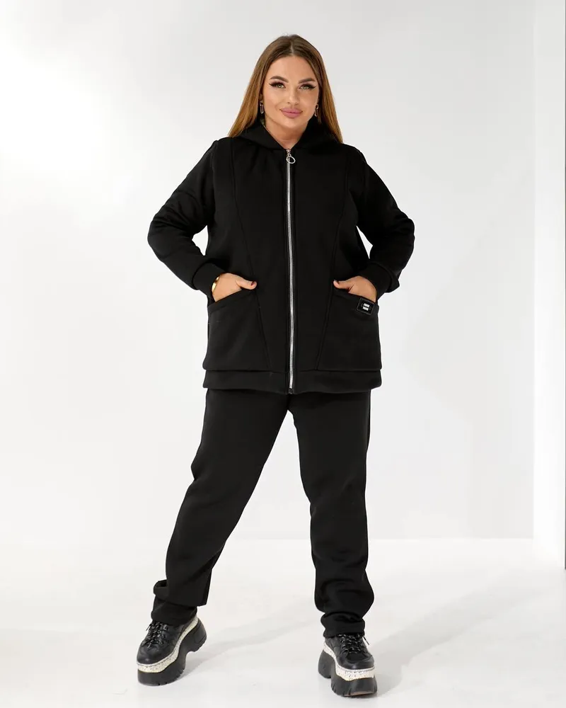 Костюм с мехом УК-5478 Фабрика Моды