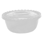 Миска круглая 5л. с крышкой белый ротанг 0,13,295х0,295м (комплект 20 шт)