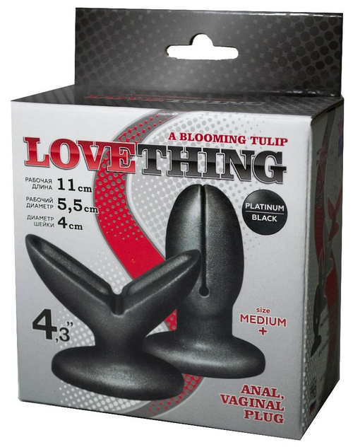 Анально-вагинальный плаг A blooming tulip" М+