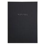 Тетрадь на кольцах БОЛЬШАЯ А4, 215х305 мм, 100 л., твердый картон, клетка, BRAUBERG, "Minimal black", 405408