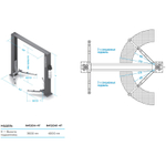 NORDBERG (N4120H1-4B_220V) Подъемник 2х стоечный 220В, г/п 4т, с верхней синхронизацией, H=4.0 м
