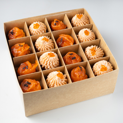 Бокс профитролей с семгой