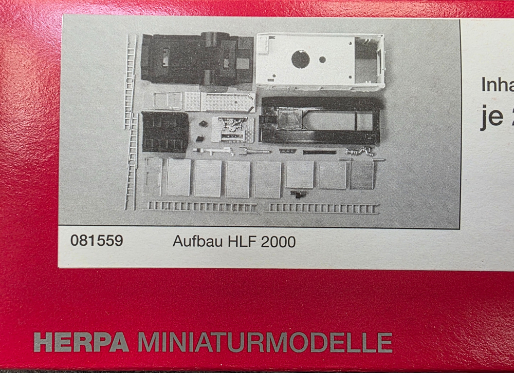 Корпус для пожарной машины HLF 2000 белый/серебристый, 2 шт.