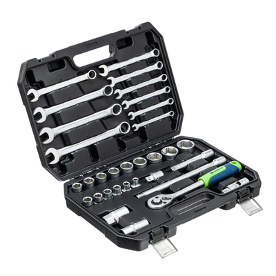 Набор инструментов, 1/2", пластиковый кейс, 32 предмета// Сибртех