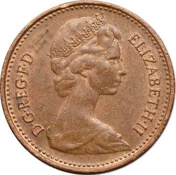 1/2 нового пенни 1971-1981 Великобритания