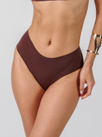 Слипы бесшовные цвет Темно коричневые, размер XL