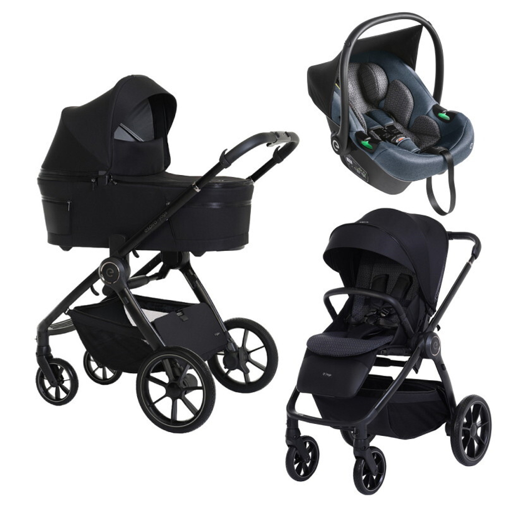 Детская коляска 3 в 1 Espiro Yoga 2025 и автокресло Pi Gray blue 111 calm evening voice of nature / Серый/синий (Gray blue 103)