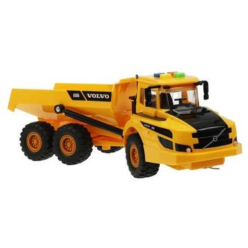 Модель пластик свет-звук VOLVO КАРЬЕРНЫЙ САМОСВАЛ 26 см, двер, инерц, кор. Технопарк