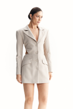 Платье-пиджак со шнуровкой