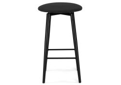 Полубарный стул Гангток крутящийся катания блэк / черный матовый