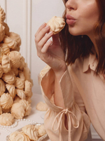 Бежевая блузка с завязками Rosalie