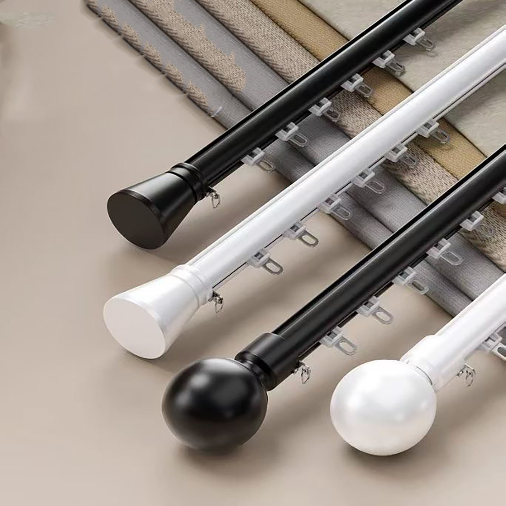 Прочный алюминиевый карниз для штор, настенный монтаж