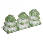 Свечи новогодние «Маленькая елочка» 5,2 см (набор 3 шт), зеленый