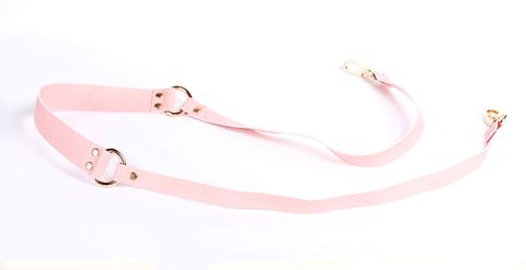 Ремень для сумки с металлической фурнитурой - 92 см, розовый с золотом